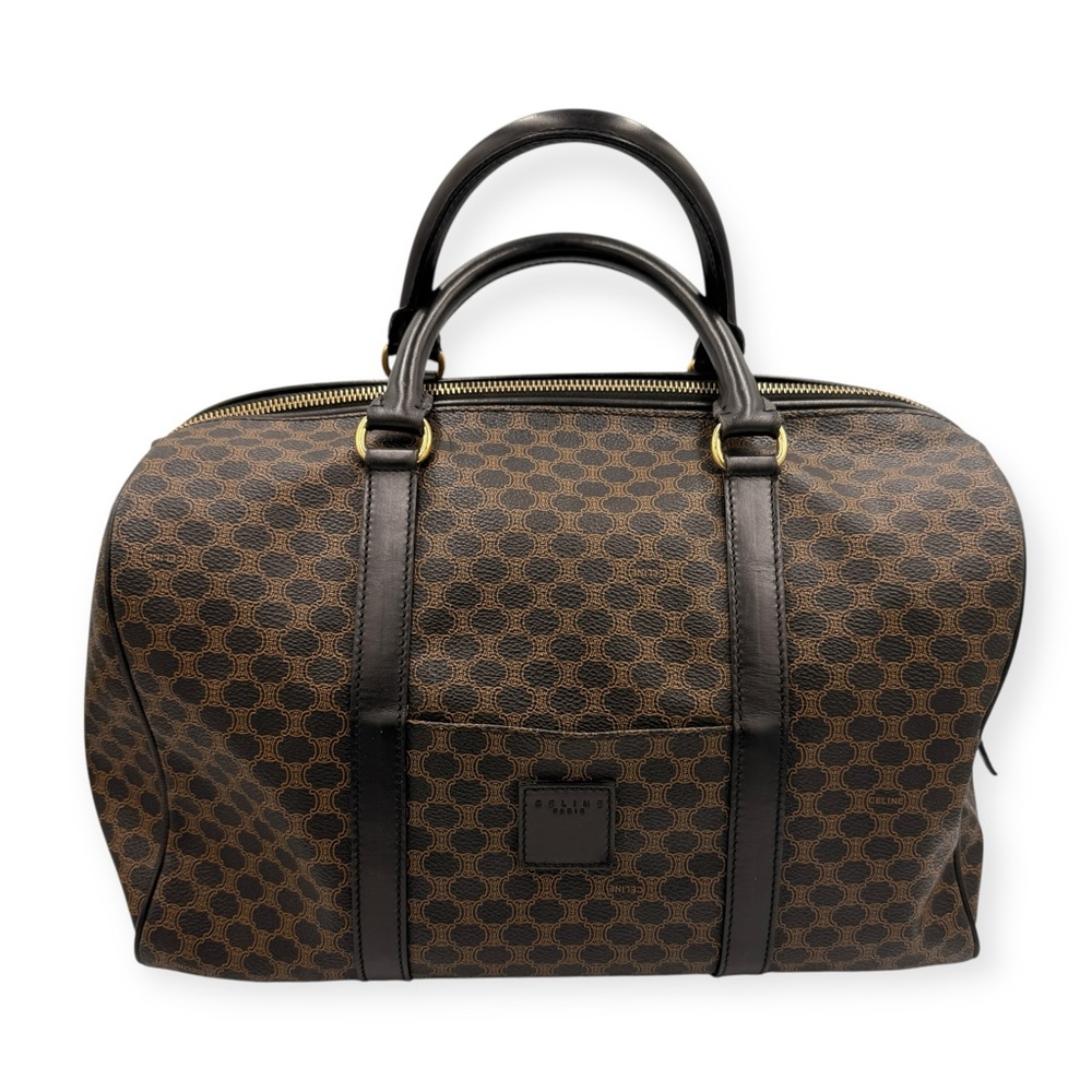 Celine Vintage Macadam Boston Bag Triomphe Canvas - Picture 4 of 14